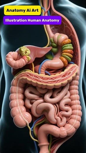 Human Anatomy Animation | Realistic AI Art | Gut Health | Anatomy AI Arts