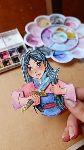 Mari🌸 | I wanted to try something different 🌼 the papercraft technique! I've seen artists doing these 3D portraits and I really wanted to try! I... | Instagram