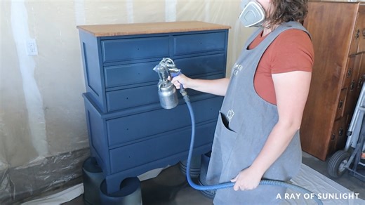 Struggling with uneven topcoats? This polyurethane spraying guide is a game-changer. | A Ray of Sunlight - Painted Furniture & DIY
