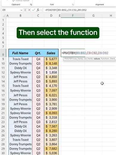 Understanding PivotTable vs PivotBy in Excel