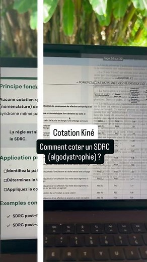 SDRC : quelle cotation kiné (algodystrophie)