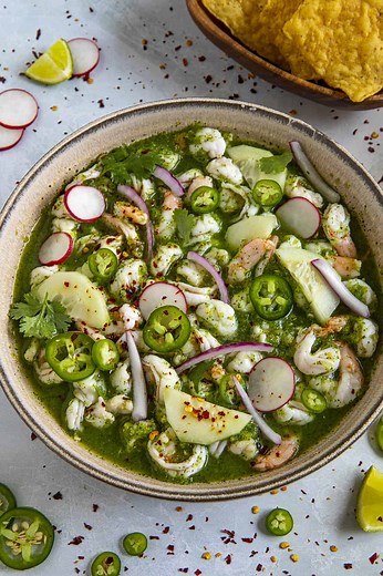 Aguachile Verde (Shrimp Aguachile) - Fresh, Fiery & Ready in Minutes