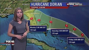 Here's the latest Hurricane Dorian forecast