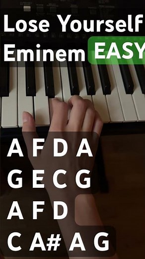 Lose Yourself - Eminem (SUPER EASY PIANO TUTORIAL) #pianotutorial