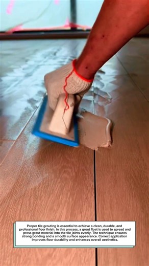 Tile Grouting Process | Floor Tile Joint Finishing Technique #building #renovation #engineering