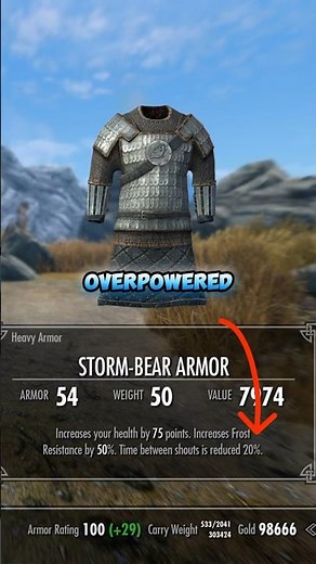 Skyrim: Overpowered Armor With 100% Shout Cooldown #gaming #gamingchannel #youtube