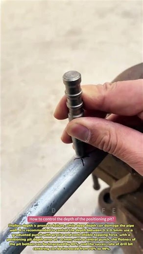 Round tube drilling without deviation, one move to solve positioning pits #practical #skills #clever