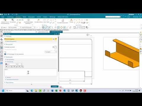 CAD NX Anwendungen Bleche Aufnahme Zeichnung Abwicklung