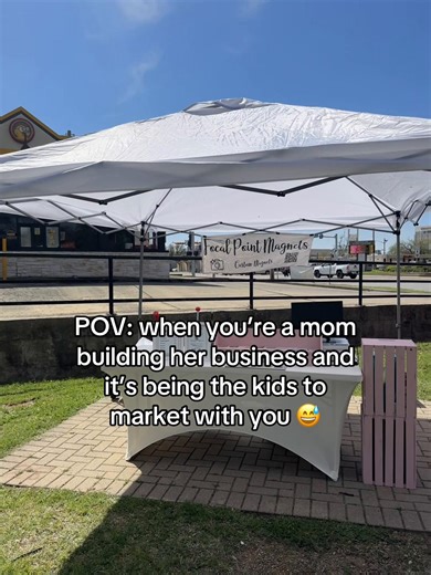 We’re set up and ready to make your favorite pictures into magnets today. Find us next to the bounce house to let your kids jump around while you pick your favorite ones. You know for a few minute break 😅 #momlifevibes #magnets #dentontx