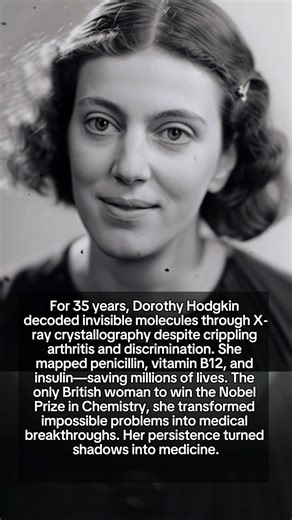 The Woman Who Made Molecules Visible: Dorothy Hodgkin's 35-Year Quest #DorothyHodgkin #WomenInScience #NobelPrize #Chemistry #Insulin #penicillin DISCLAIMER: "This reel uses animated/AI-generated imagery for storytelling purposes. | Ifestory