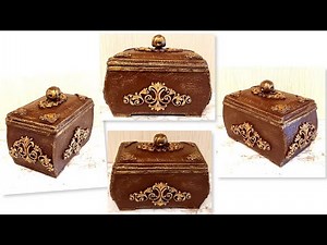 DIY/ Amazing jewelry box from recycled cardboard/Cardboard crafts