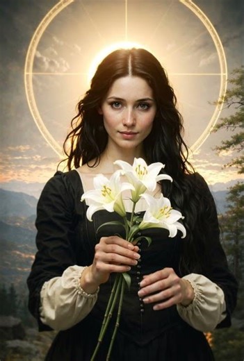 The Madonna White Lily- From Ancient Symbol to the Divine #divineenergy #AiArt #egyptianhistory