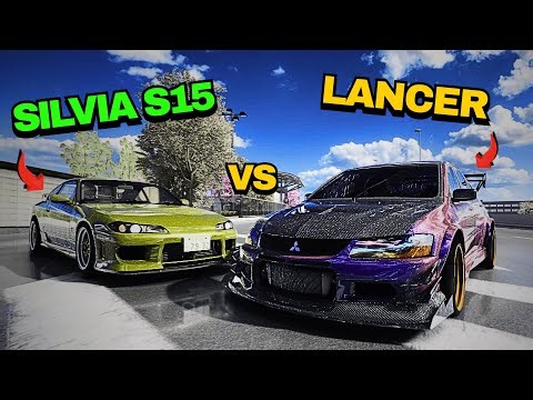 SILVIA S15 vs LANCER EVO 1400HP - GAMEPLAY- VOLANTE CAMMUS DDBW 15NM