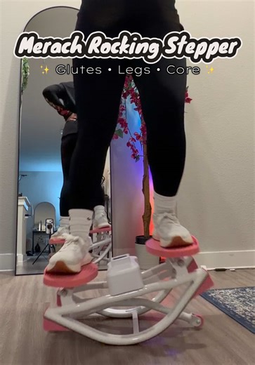 At home workout for the glutes, legs and core!! MERACH ROCKING STEPPER 🔥🔥🔥 20 minutes a day to stay seeing results baby!!! #stepper #rockingstepper #gluteworkout #lowerbodyworkout #fitness