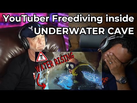 DIVERS REACT TO YouTuber Freediving Inside UNDERWATER CAVE