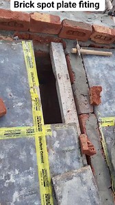 Brick spot plate fiting #construction | Ram kaka