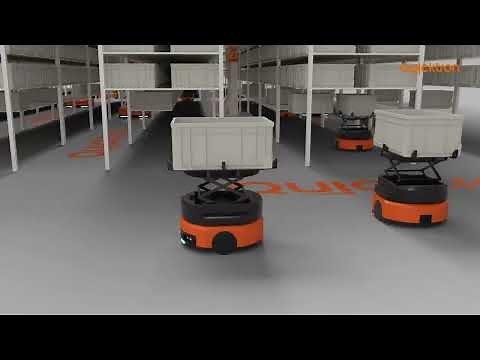QuickBin Simulation - How does this Patented tote-to-person warehouse automation system works?