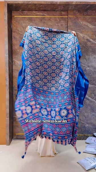 ✨Saree code-AP54✨Website Booking-stwaykar.in✨Price-1470✨Ajrakh print