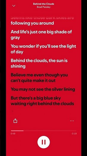 Behind the clouds by Brad Paisley
