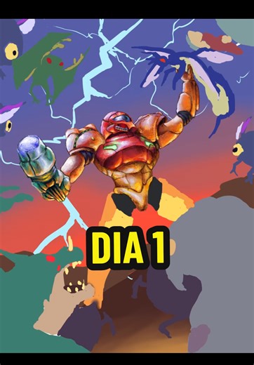 timelapse de samus de Metroid para un concurso de dibujo 🔥🔥 #digitalart #art #videogames #metroid #arte