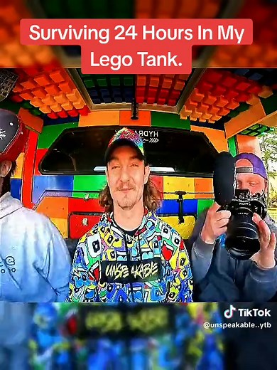 Surviving 24 Hours in my Lego Tank. #unspeakable #challenge #legotank #lego #fyp #foryou #realtank