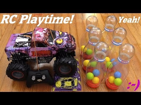 Remote Control Toys: Monster Jam Truck ZOMBIE RC Indoor Playtime w/ Hulyan!