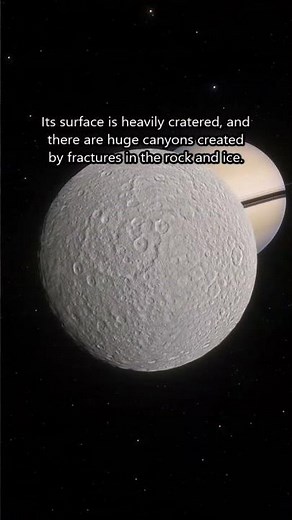 Rhea - Moons of our Solar System 🪐🌕 #spacefacts