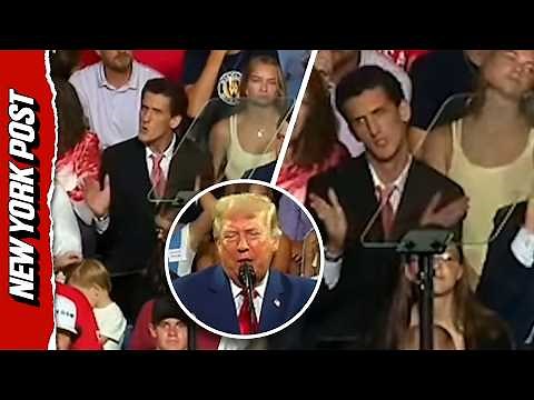 Man Behind Trump Goes Viral for Spot-On Impression During Rally