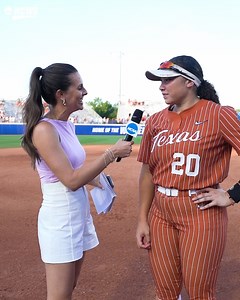 “Just take some pressure off of my shoulders and relax, take a deep breath…I can hit, I just have to remember that.” The freshman Katie Stewart showed up big-time at the plate in Texas Softball's run-rule win over Florida to send them to the semifinals. #WCWS | NCAA Softball