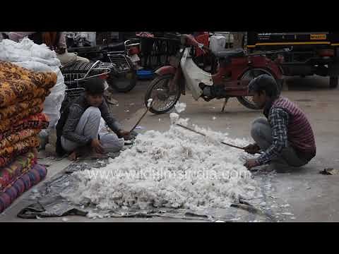 Make in India by the roadside - making a razai and metalwork on the streets of Delhi