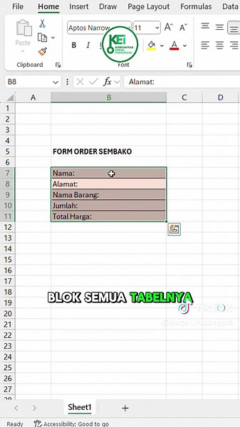 Cara Mudah Membuat Form di Excel