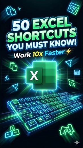 Want to work faster in Microsoft Excel? 🚀In this video, you’ll learn 50 powerful Excel