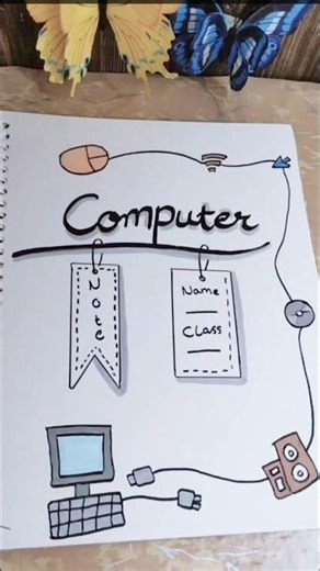 ✨ Computer Front Page Idea #artofletters #shorts #frontpage