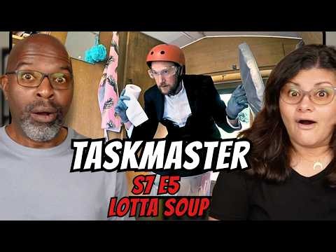 Taskmaster S7E5 Americans React | Rhod Gilbert's Contraption Put Alex Horne's Life at Risk 😭