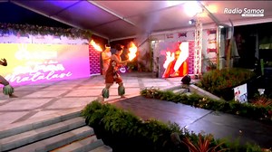 Miss Samoa 2023-24 & Miss Pacific Islands Moemoana Safa'ato'a Schwenke Siva Afi at the 2024 Miss Samoa Premier Night. | Radio Samoa