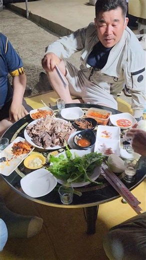 추억속 옛날밥상 자개도래판 함평시골마을 마당에서~~ #엄마밥상 #빈예서 #트롯챔피언