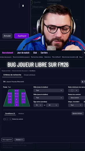 Free-roaming players bug in FM26 ⚠️ #FM26 #Gameplay #ForYou #Football #Warkik #shorts