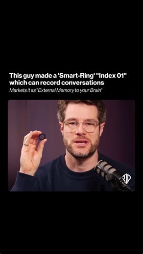 Smart Ring that can Record🎤💍! Pebble, a startup from California, who has been making smart-watches attempts this “Index 01”, a new smart ring designed by Core Devices and Eric Migicovsky, the founder behind the cult-classic Pebble smartwatch. This device promises to be “external memory for your brain,” allowing users to capture thoughts instantly without a screen. Here is why this tiny gadget might be the ultimate productivity tool for the distracted mind. Read fully in the Article. ●● Comment