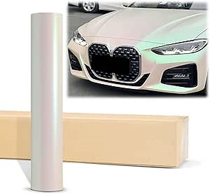 2pcs 4"x8" (10cmx20cm) Sample Aurora White Galaxy Dust Matte Black Gold Chameleon Metallic Color Shift Color Change Vinyl Wrap Auto Sticker Decal Film Sheet Bubble Free Air Release Technology