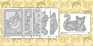 The Cats at Number 27 Mindfulness Colouring Pages