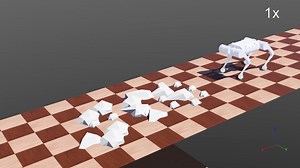 四足机器人仿真 WEBOTS+MATLAB MPC 过碎石路