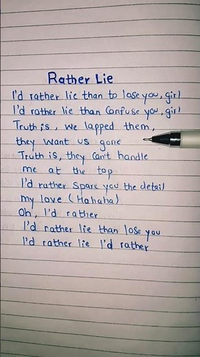 Playboi Carti & The Weeknd - Rather Lie (Lyrics) #theweeknd #playboicarti #ratherlie