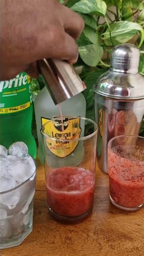 Refreshing Lemon Rum & Plum Cocktail 🍓 ​#LemonDash #RumCocktails #Cocktail #DrinkASMR