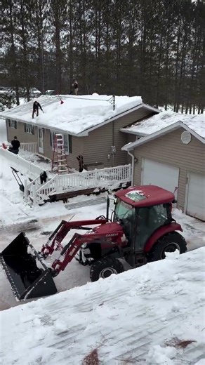 Roof shoveling in the UP of Michigan #906tree