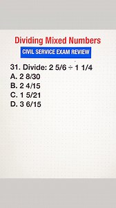 How to Divide Mixed Numbers? 🤔 #civilserviceexam #CSE #CSEReview | ORC Online Review PH
