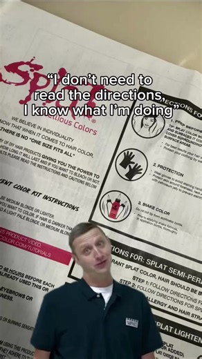 We are pretty sure you should read the directions first... #SplatHairColor #splathairdye