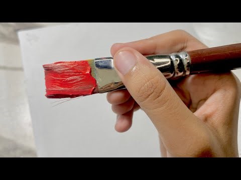 How to Paint Lady with Red Umbrella/ Acrylic Painting for beginners/Relaxing art