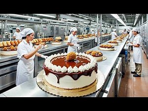 How Millions of Cakes Are Made in a Factory - Automatic Cakes Factory Process