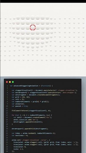 Grid animation that broke my brain 😵 #animejs #tutorial