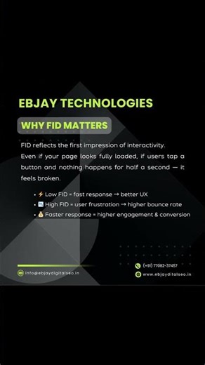 ⚡ What Is FID? The Core Web Vital That Measures Real User Interaction!